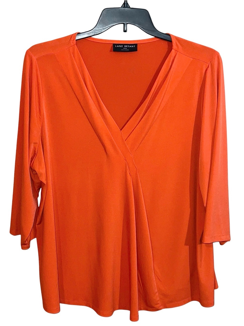Lane Bryant Casual 3/4 Sleeve Shirt Top Women’s 22/24 Orange